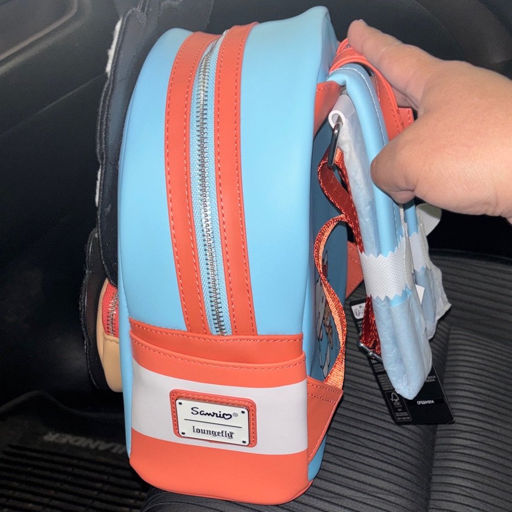 Loungefly Hello Kitty Blue and Red Backpack - Picture 5 of 8
